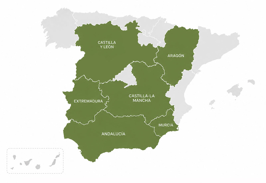 Ámbito de actuación de Consultor Agrícola en toda España